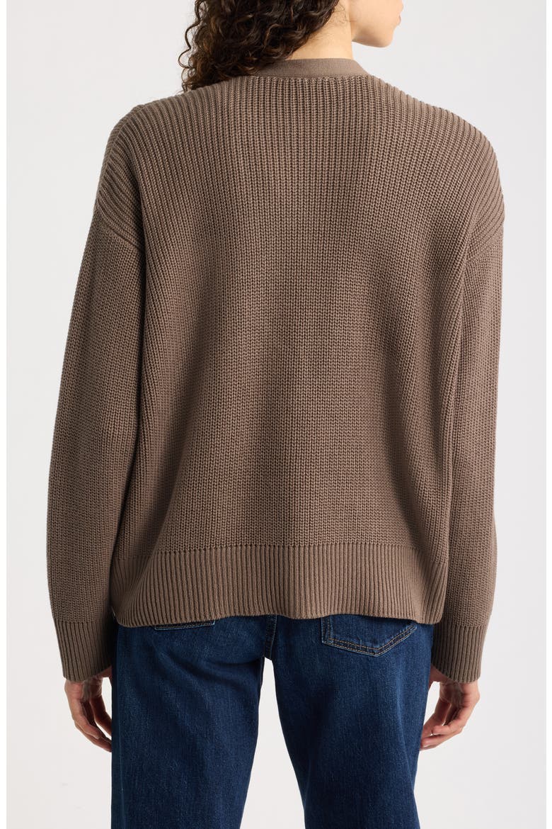 Organic Cotton & Tencel Lyocell Cardigan, Alternate, color, COBBLESTONE