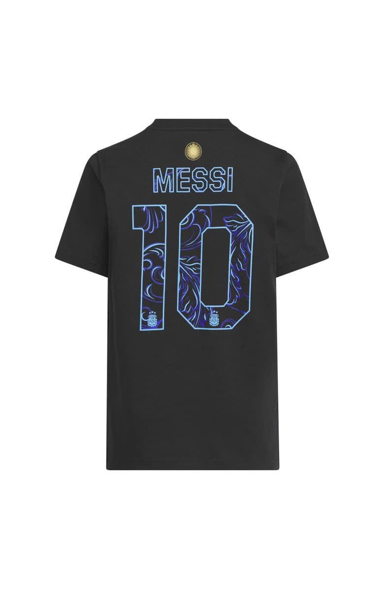 adidas Youth adidas Lionel Messi Black Argentina National Team 2026 Away Jersey Hook Name & Number T-Shirt, Alternate, color, Black