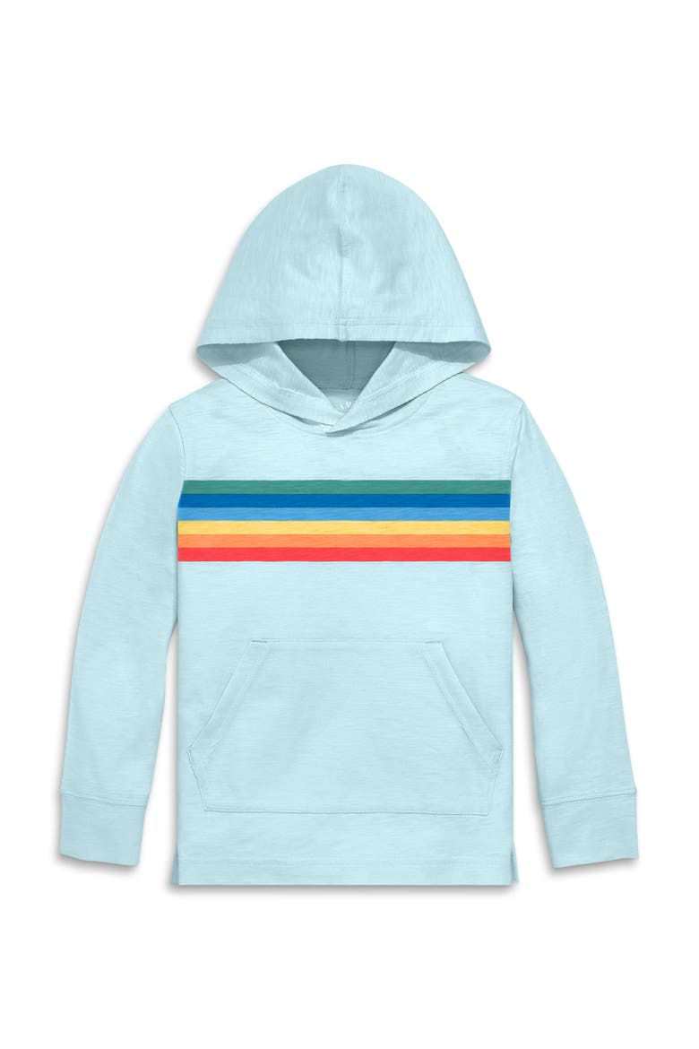 Kids Rainbow Banner T-Shirt Hoodie, Main, color, Saltwater Rainbow Banner
