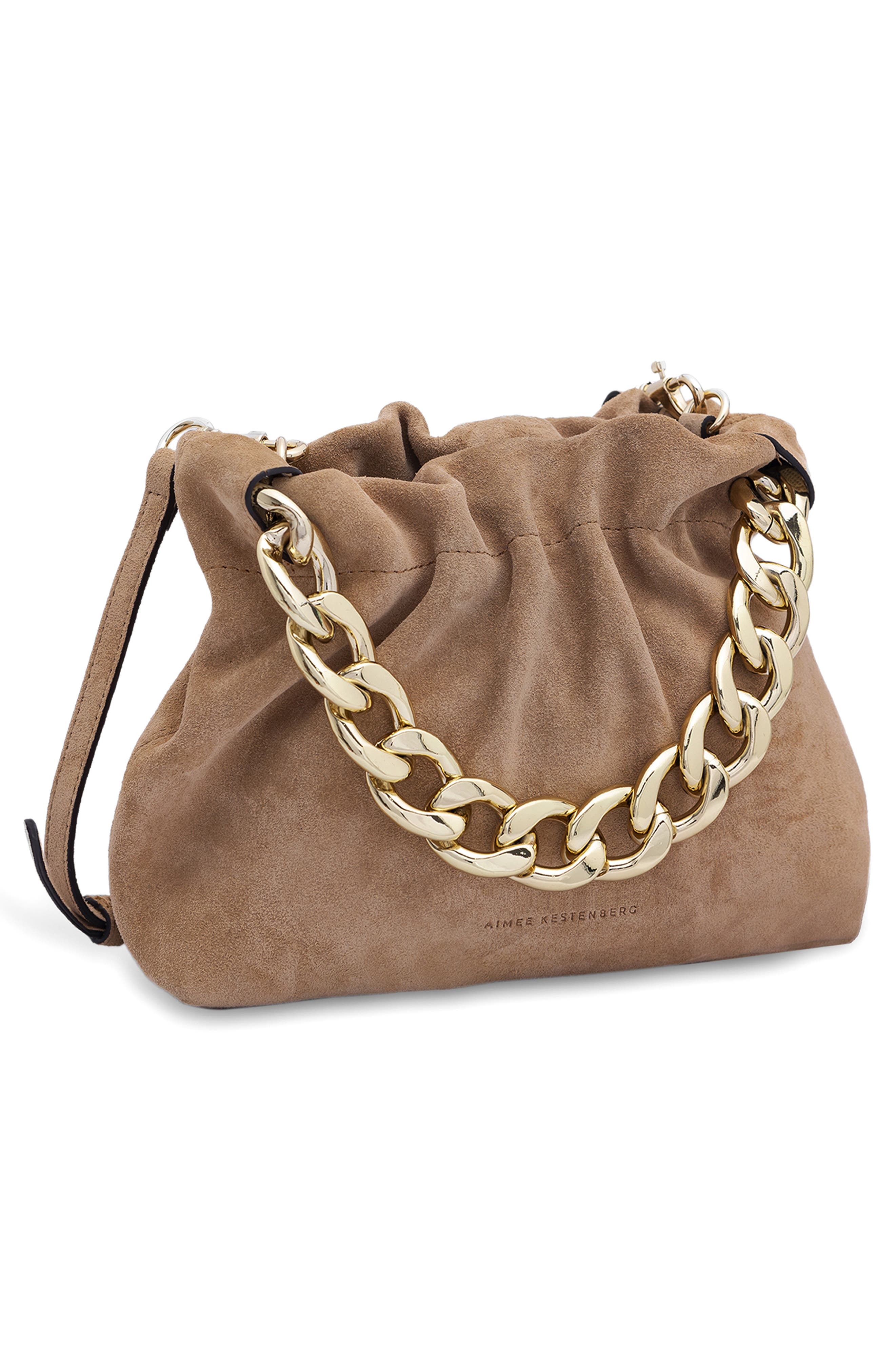 AIMEE Convertible Top Handle Bag, Alternate, color, Vachetta Suede