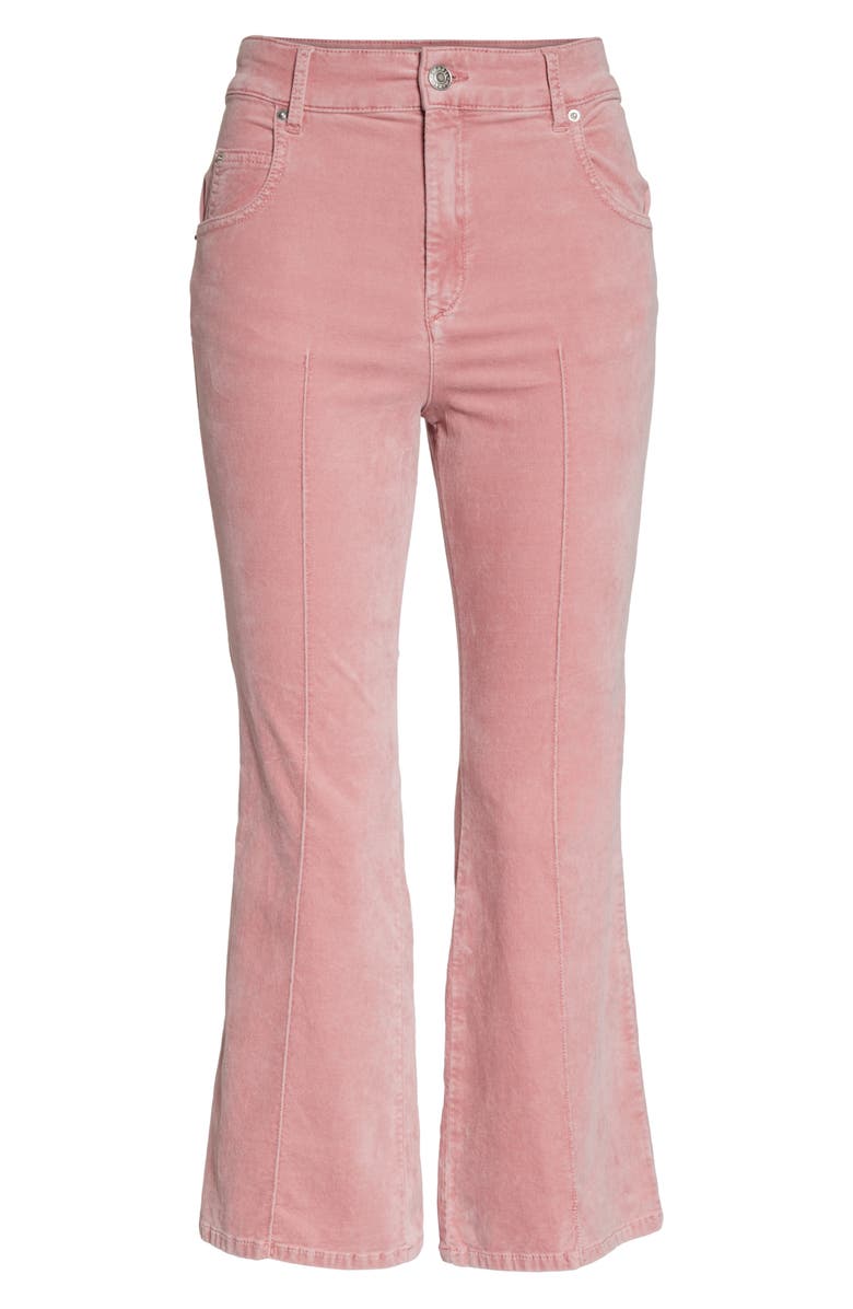 Isabel Marant Étoile Anyree Velveteen Crop Flare Pants, Alternate, color, 