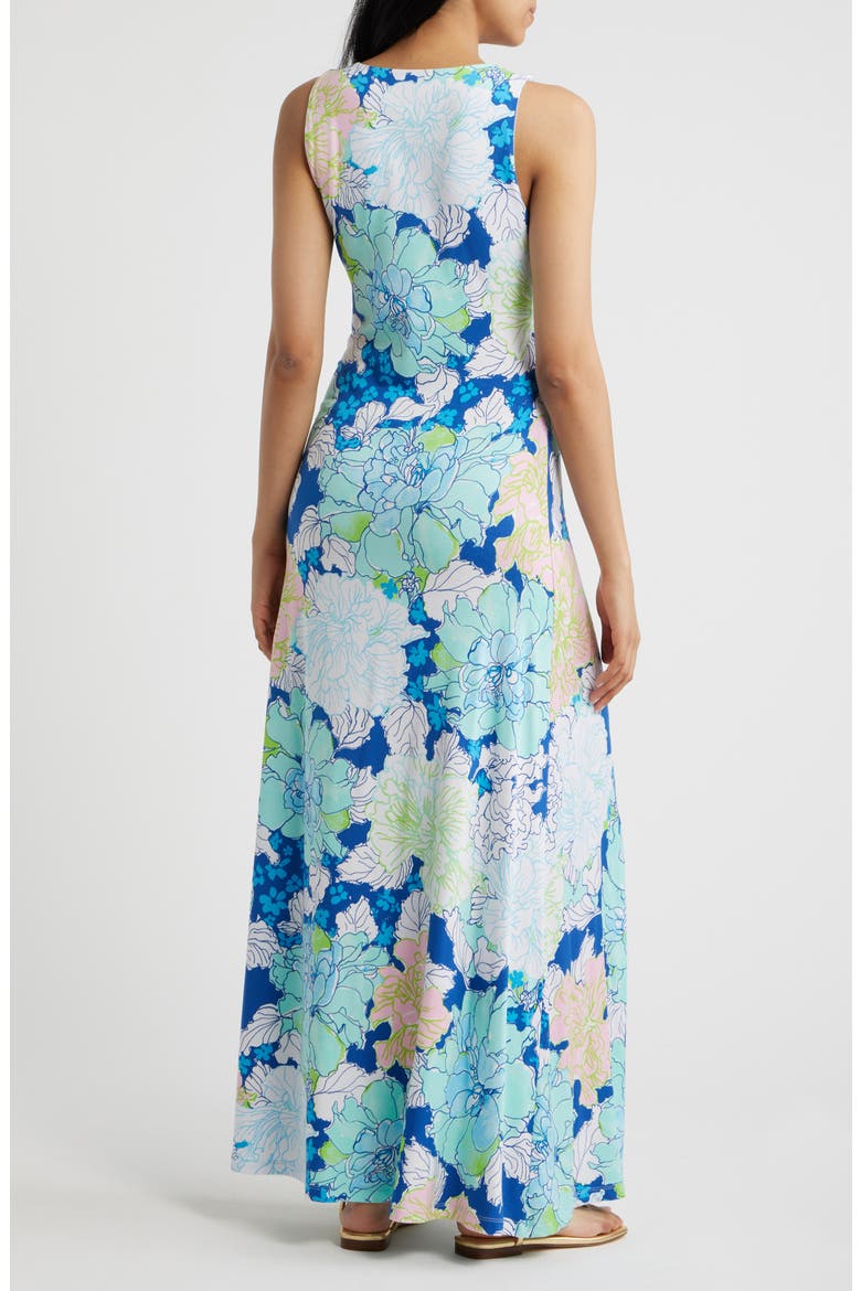 Carolita Ruched Sleeveless Maxi Dress, Alternate, color, STARLIGHT NAVY