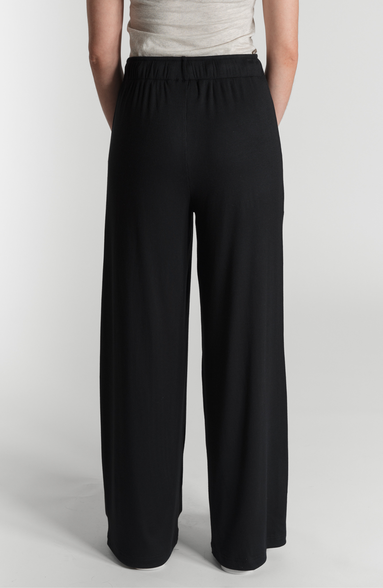 LEISURE LAB Modal Rib Flow Pant, Alternate, color, Black