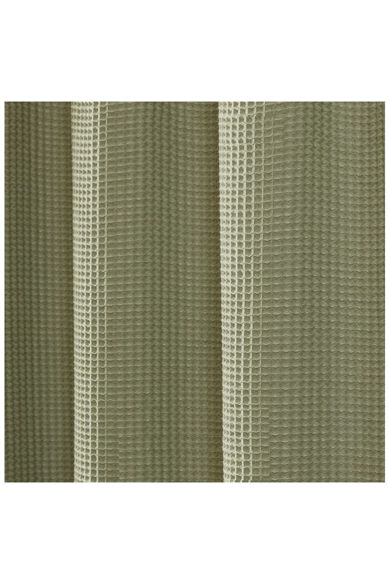 Waffle Weave Shower Curtain, Alternate, color, SAGE GREEN