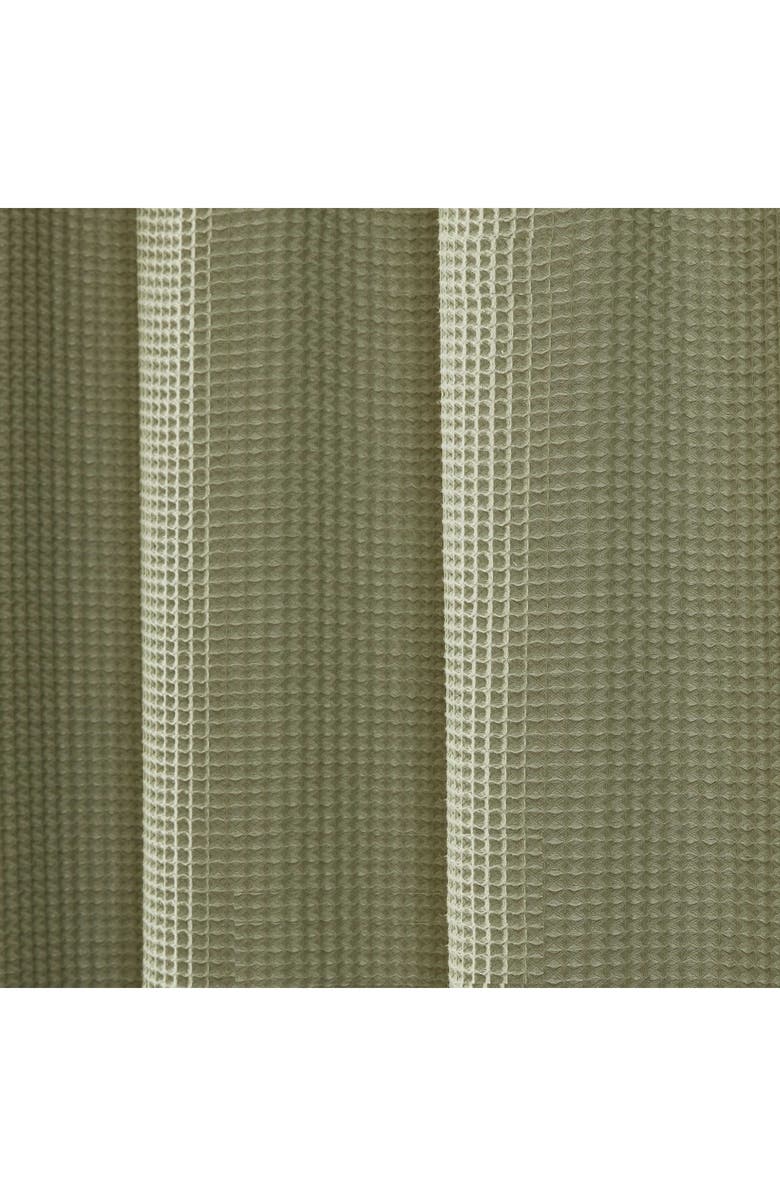 Calvin Klein Waffle Weave Shower Curtain, Alternate, color, Sage Green