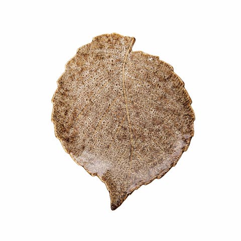 Cream Large Leaf Plate