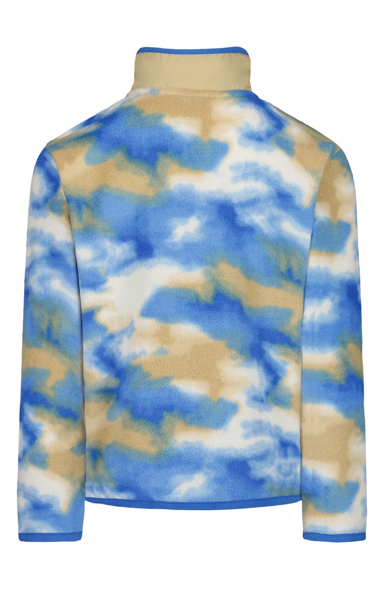 Under Armour Kids' Microfleece Half Placket Pullover, Alternate, color, Field Khaki/ Blue