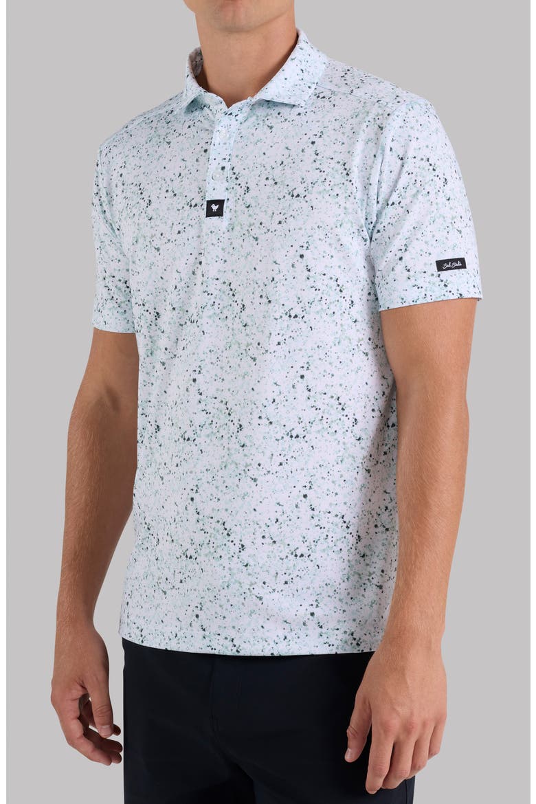 Spatter Print Performance Golf Polo, Alternate, color, PAINT SPLATTER - GREENS