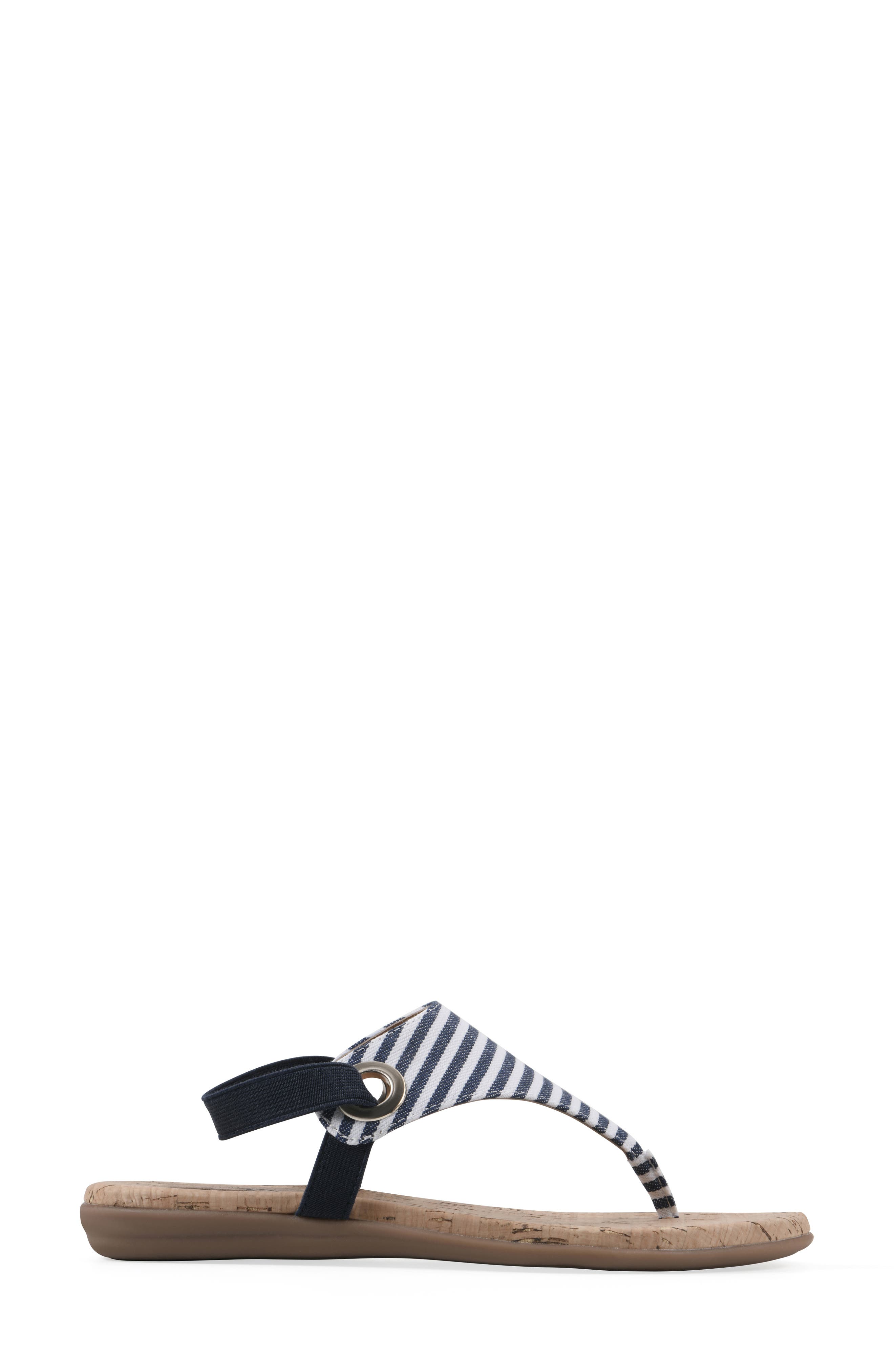 Lifeway Slingback Sandal, Alternate, color, NAVY/ WHITE/ STRIPE/ FAB
