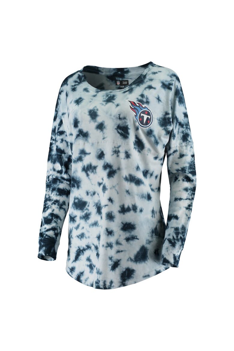 Women's New Era Navy Tennessee Titans Tie-Dye Long Sleeve T-Shirt, Alternate, color, Navy