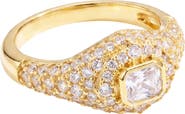 The M Jewelers Danielle Emerald Cut Cubic Zirconia Dome Ring