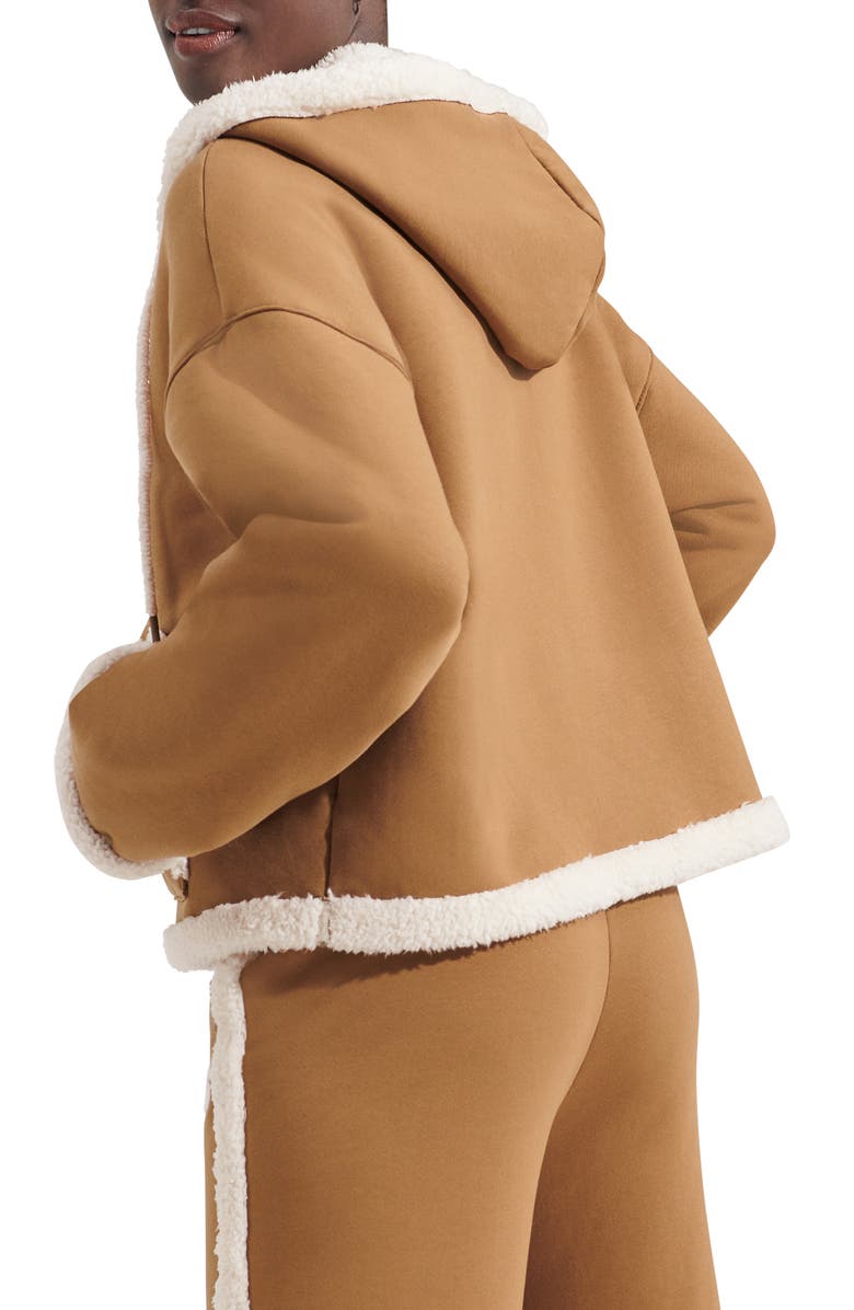 UGG<sup>®</sup> Sharonn Bonded Fleece Hoodie, Alternate, color, Chestnut