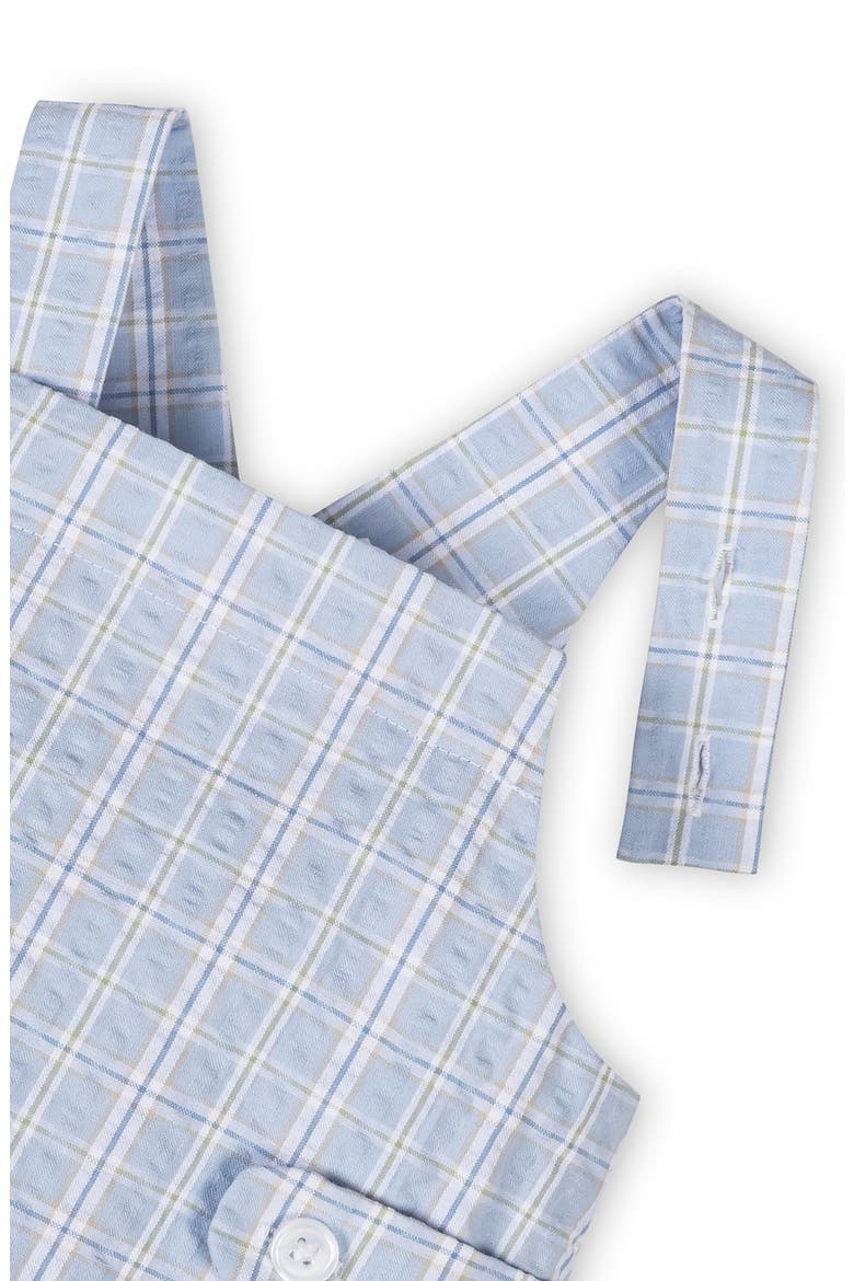 Organic Seersucker Overall, Alternate, color, Blue Chateau Check
