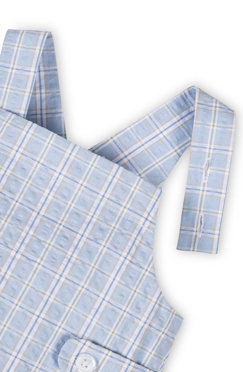 Hope & Henry Organic Seersucker Overall, Alternate, color, Blue Chateau Check