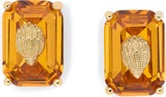 Kurt Geiger London Eagle's Head Emerald Cut Crystal Stud Earrings