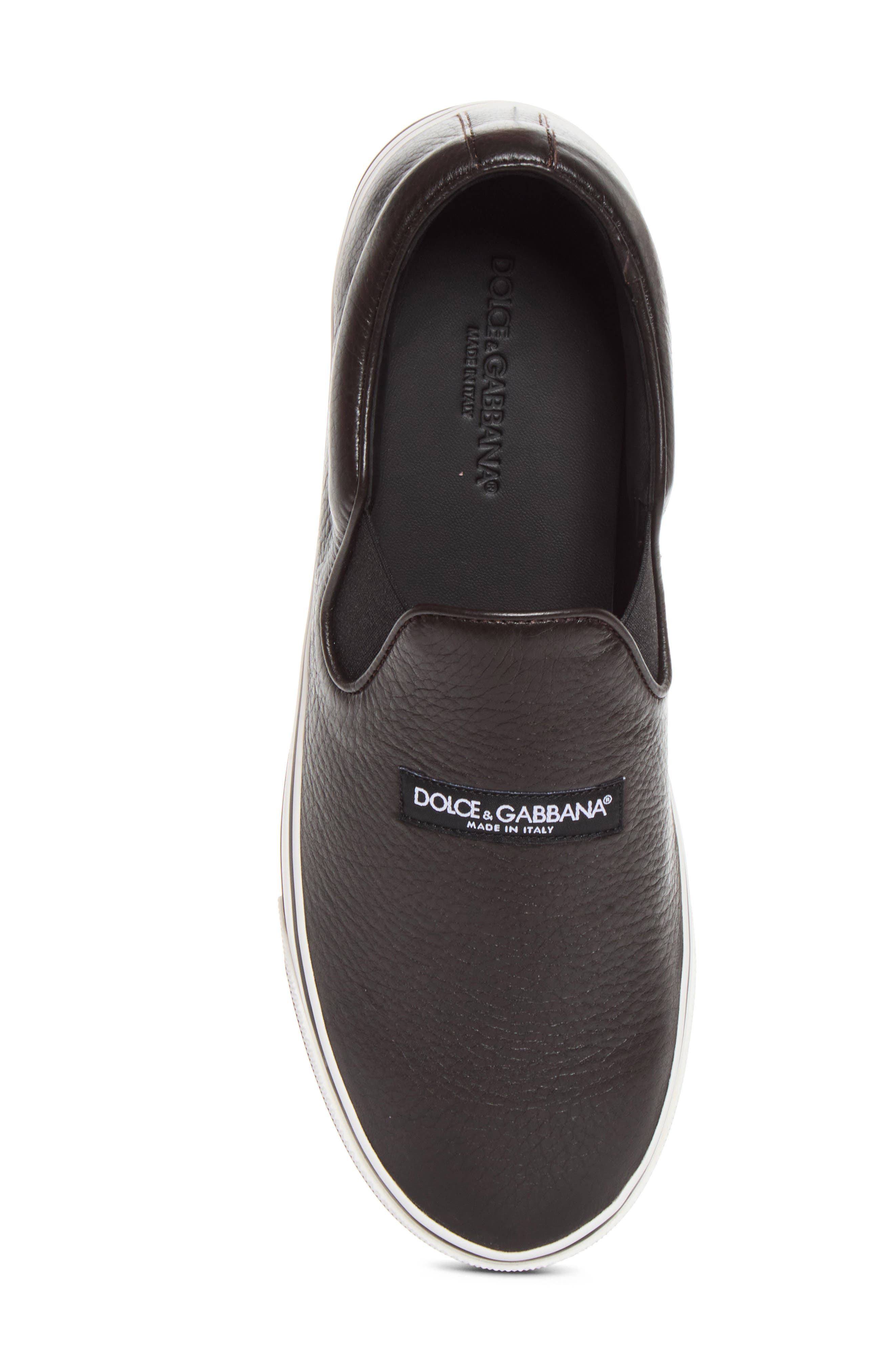 Deerskin Leather Slip-On Sneaker, Alternate, color, EBANO