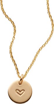 MADE BY MARY Heart Disc Necklace