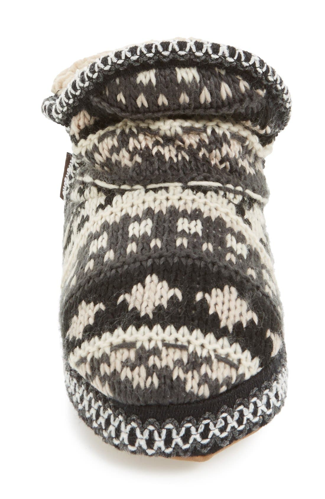 'Amira' Chunky Knit Bootie Slipper, Alternate, color, GREY