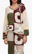Bimba y Lola Straight Multicolored Crochet Sweater