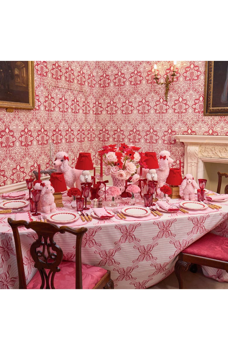 Mrs. Alice Red Laurel Dinner Plate, Alternate, color, Red