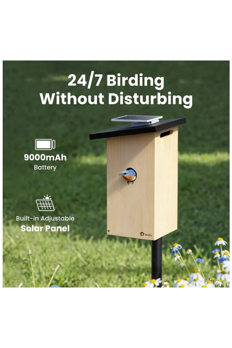 Ebony Wooden Smart Bird Nes, Alternate, color, WOOD/ EBONY