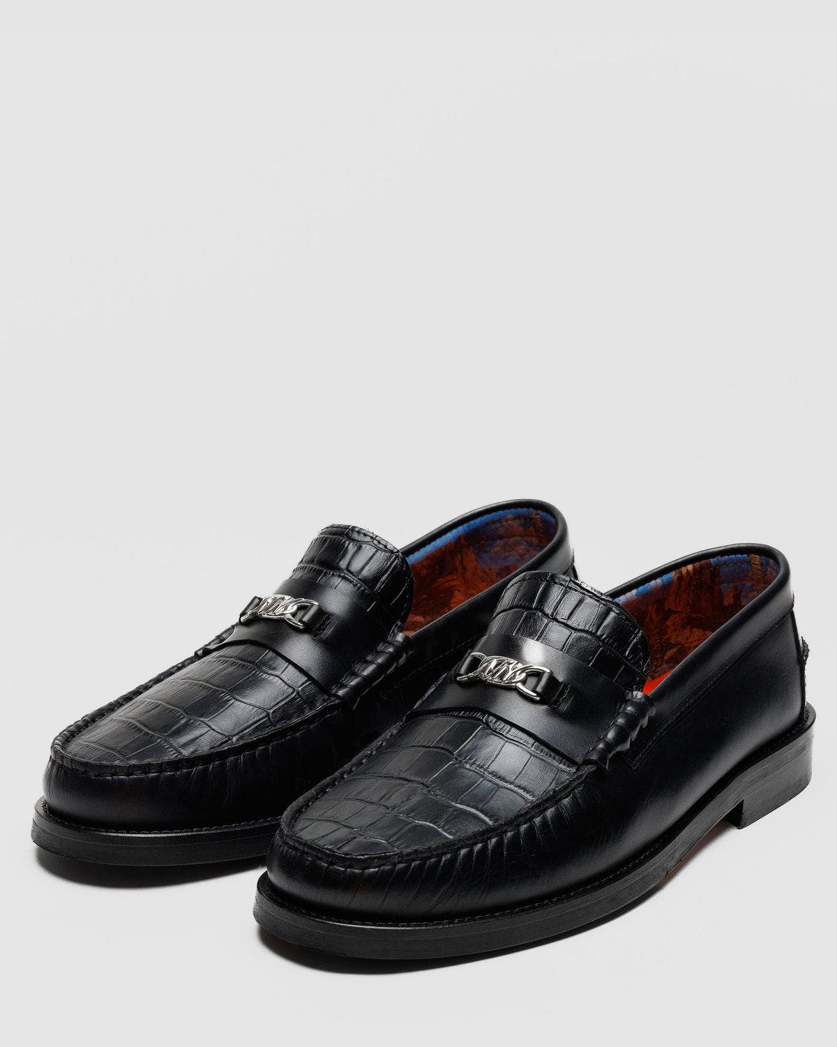Naked Wolfe Roma Black Croc, Alternate, color, Black