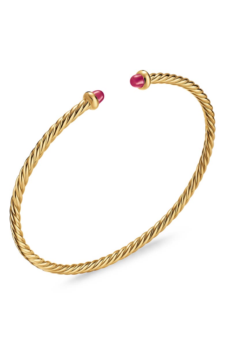 David Yurman Micro Cable Flex Bracelet, Alternate, color, Gold