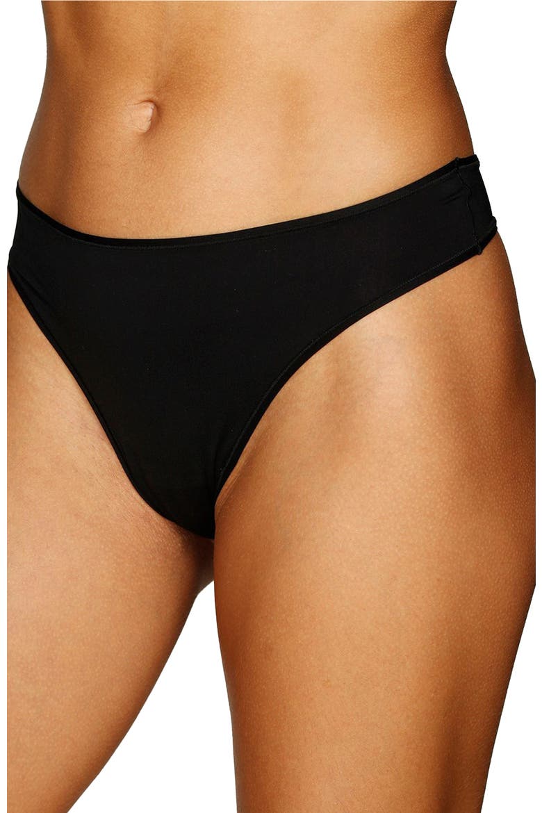 Women's 2 Pk Basic Thongs, Main, color, Black