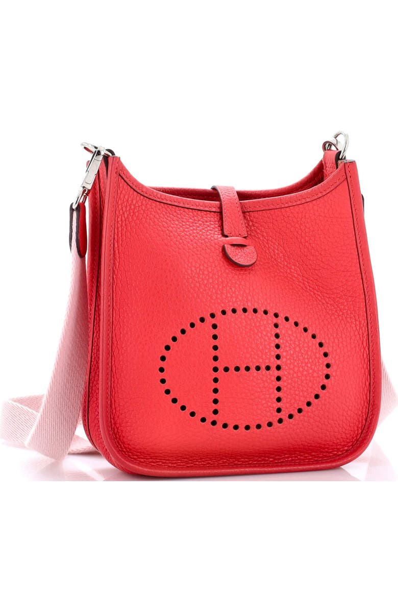 Pre-Owned Hermes Evelyne Bag Gen III Clemence TPM, Alternate, color, Rouge Pivoine