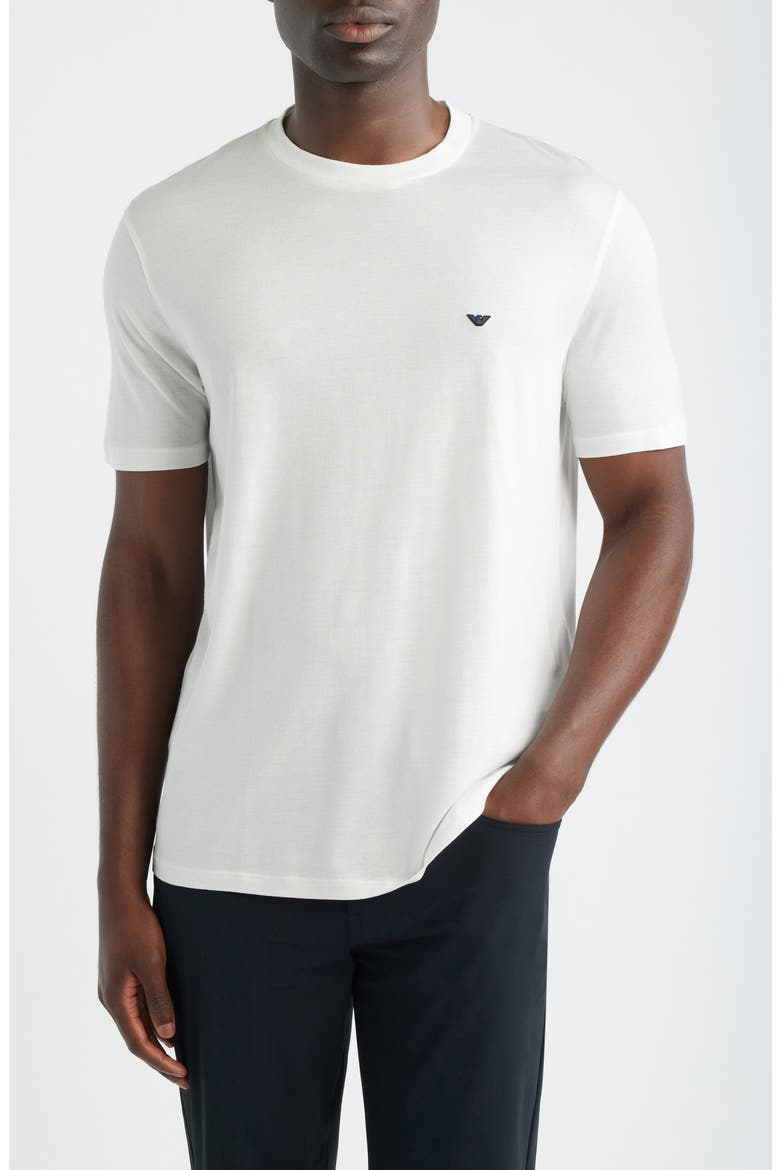 Embroidered Logo T-Shirt, Main, color, SOLID WHITE