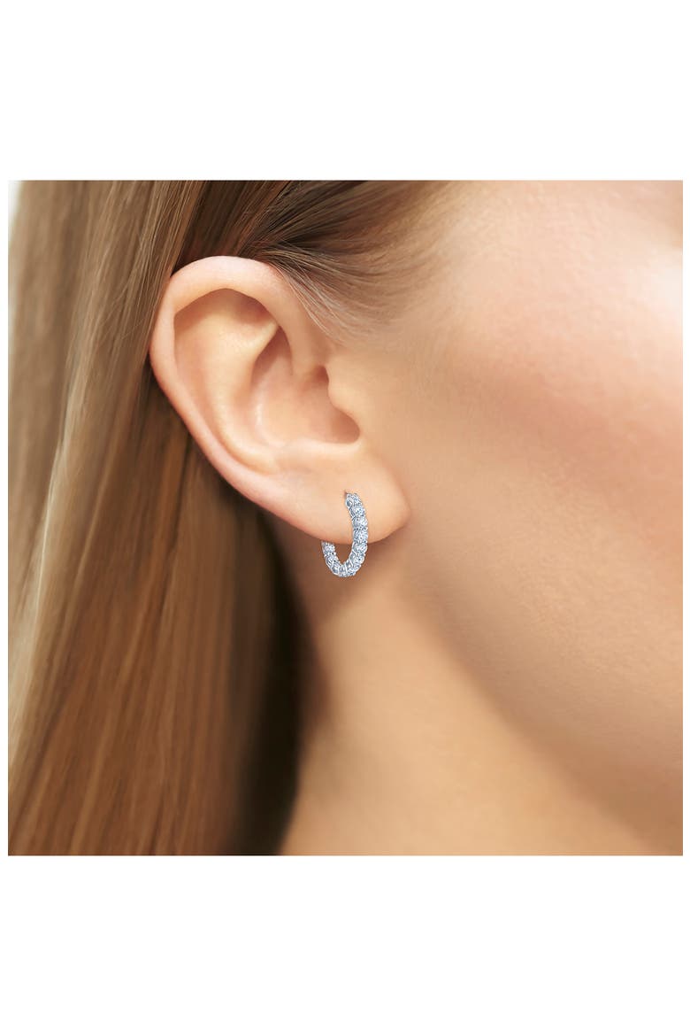 Small Diamond Inside Out Hoop Earrings, Alternate, color, WHITE GOLD
