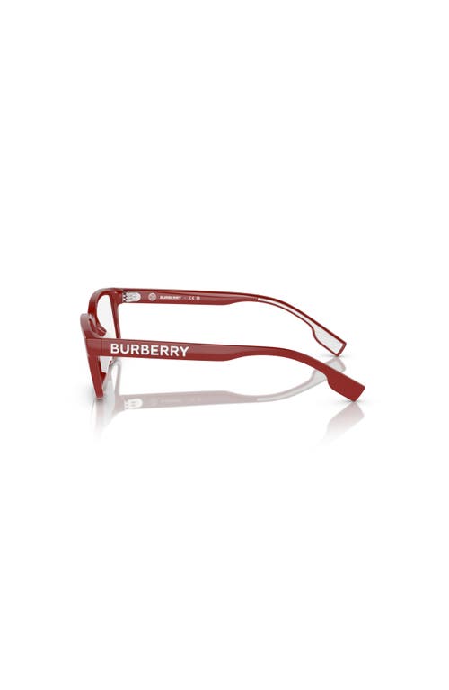 Burberry 48mm Rectangle Optical Glasses In Burgundy