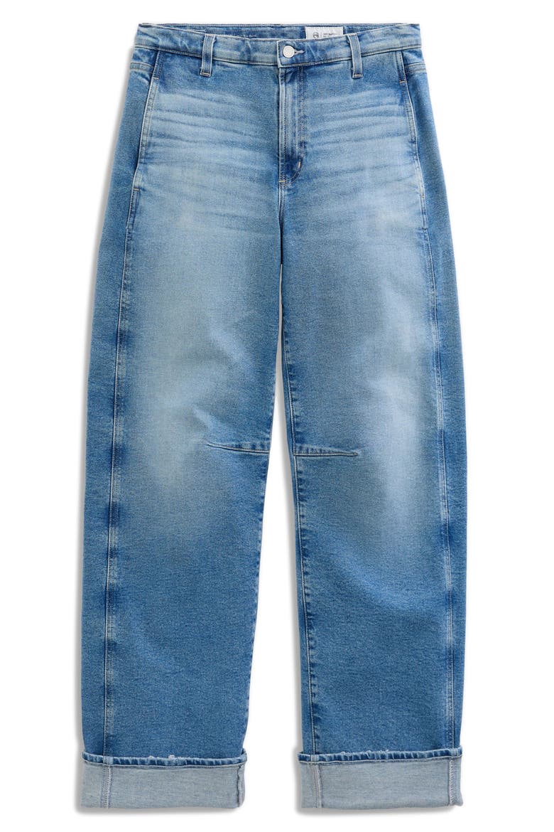 Mercer Cuffed High Waist Barrel Jeans Jeans, Alternate, color, ROUTE 49