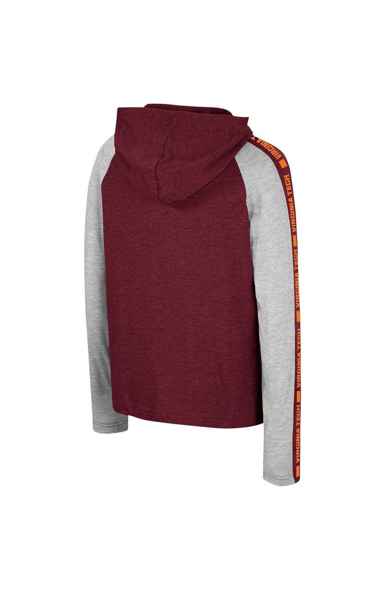 COLOSSEUM Youth Colosseum Maroon Virginia Tech Hokies Ned Raglan Long Sleeve Hooded T-Shirt, Alternate, color, Maroon