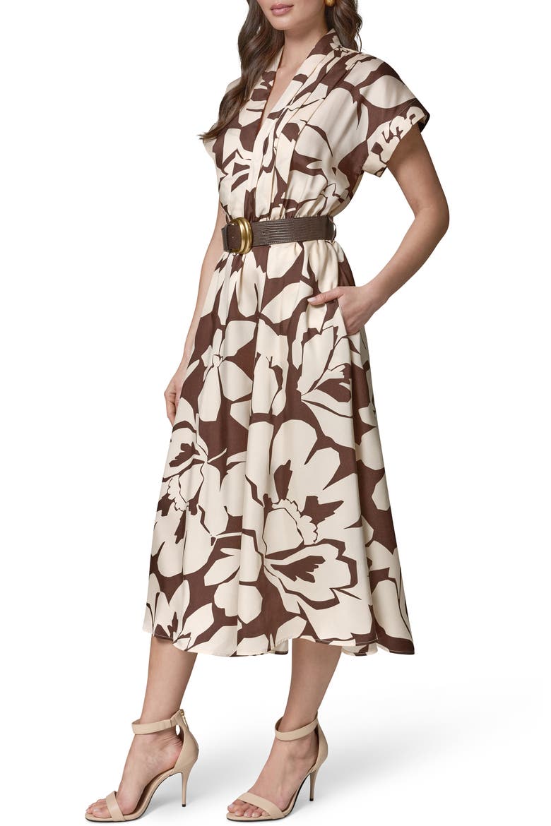 Belted Midi Dress, Alternate, color, CANYON