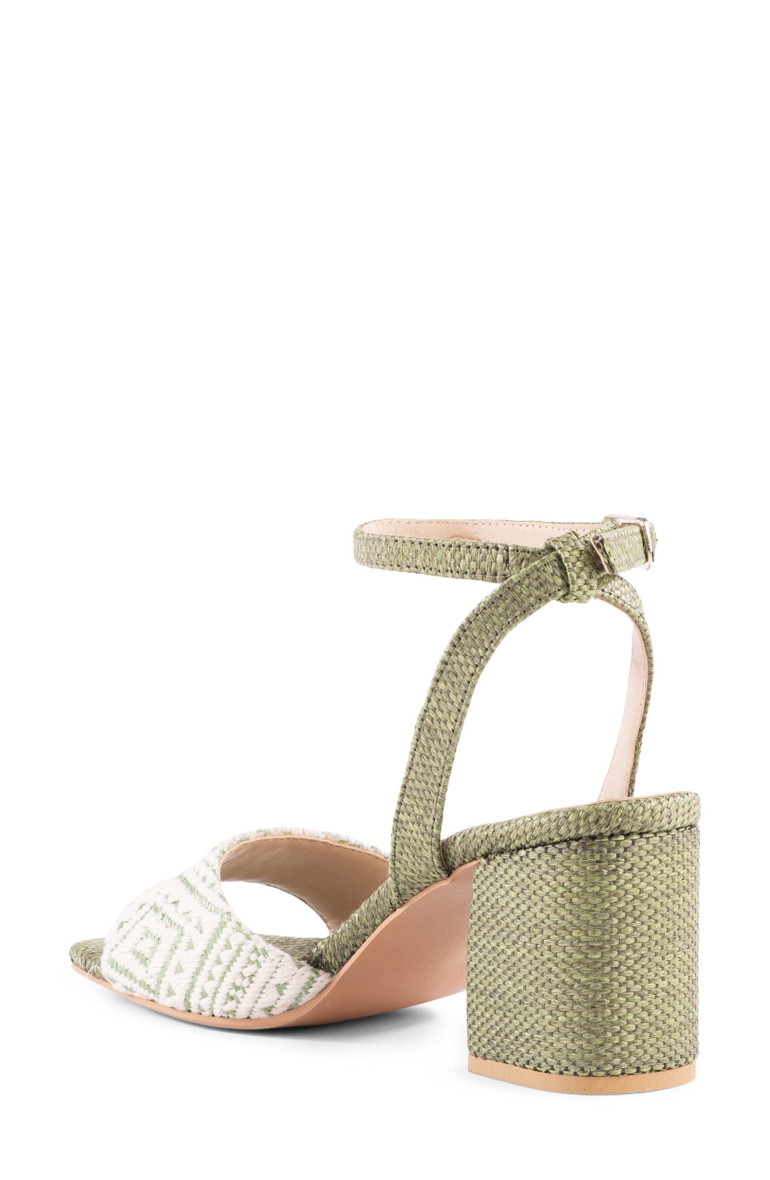 Seychelles Simple Pleasures Ankle Strap Sandal, Alternate, color, Off White/ Green
