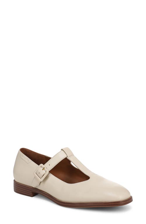 Franco Sarto Kenley T-Strap Flat in Ivory White 