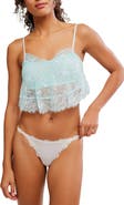 Free People Desert Nights Sequin Crop Sheer Lace Camisole