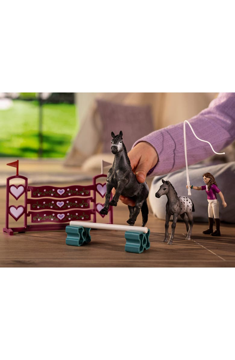 Schleich Horse Club, Lisa's Tournament Training, 7 Piece Playset, Posable Rider, 4+, Alternate, color, Multicolored