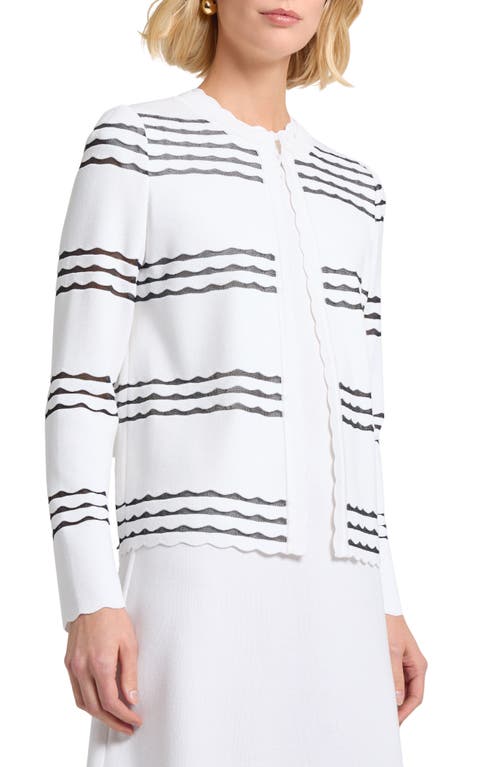 Misook Heritage-fit Scalloped Trim Knit Jacket