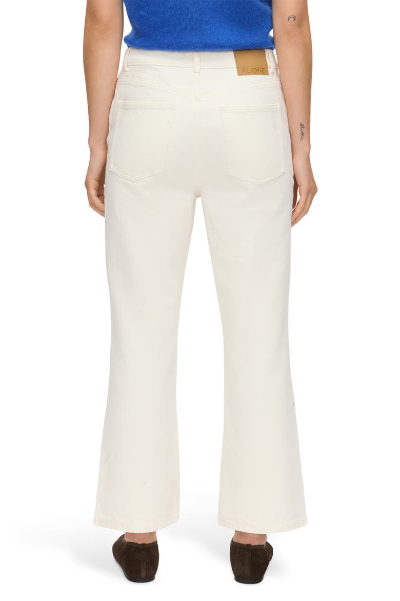 Crop Flare Jeans, Alternate, color, ECRU