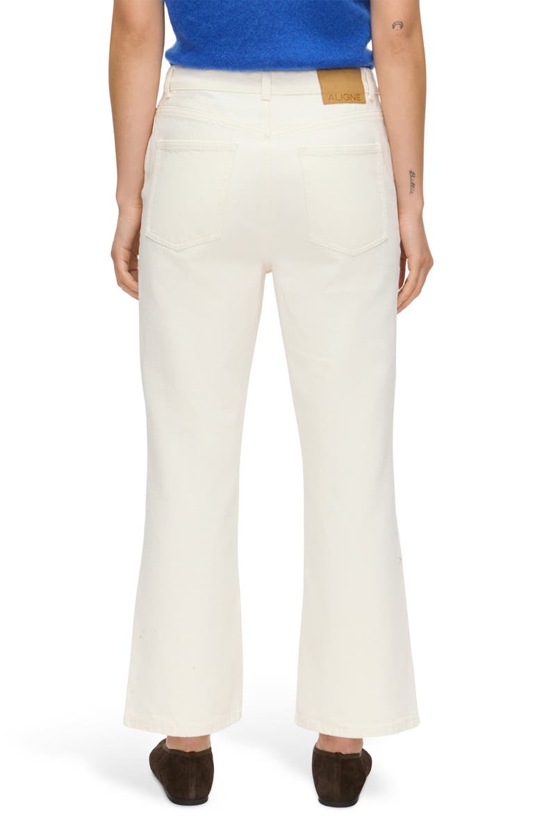 ALIGNE Crop Flare Jeans, Alternate, color, Ecru