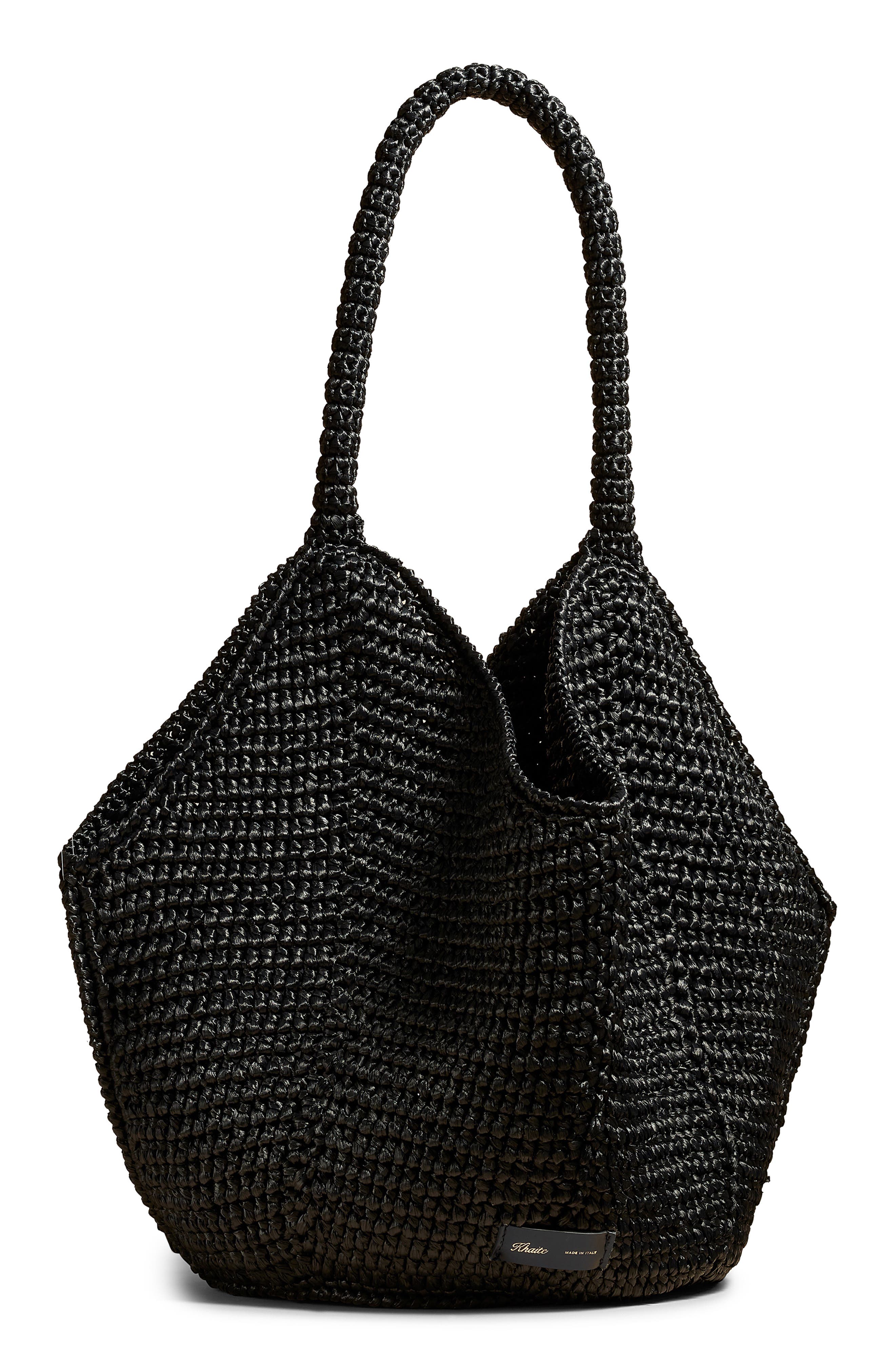 Khaite Medium Lotus Raffia Tote, Main, color, 