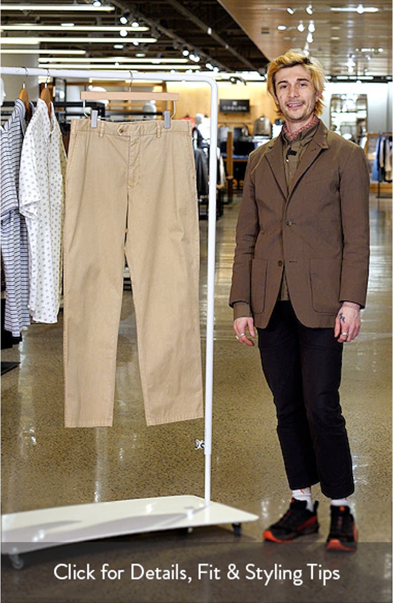Garrett Flat Front Cotton Pants, sales video thumbnail