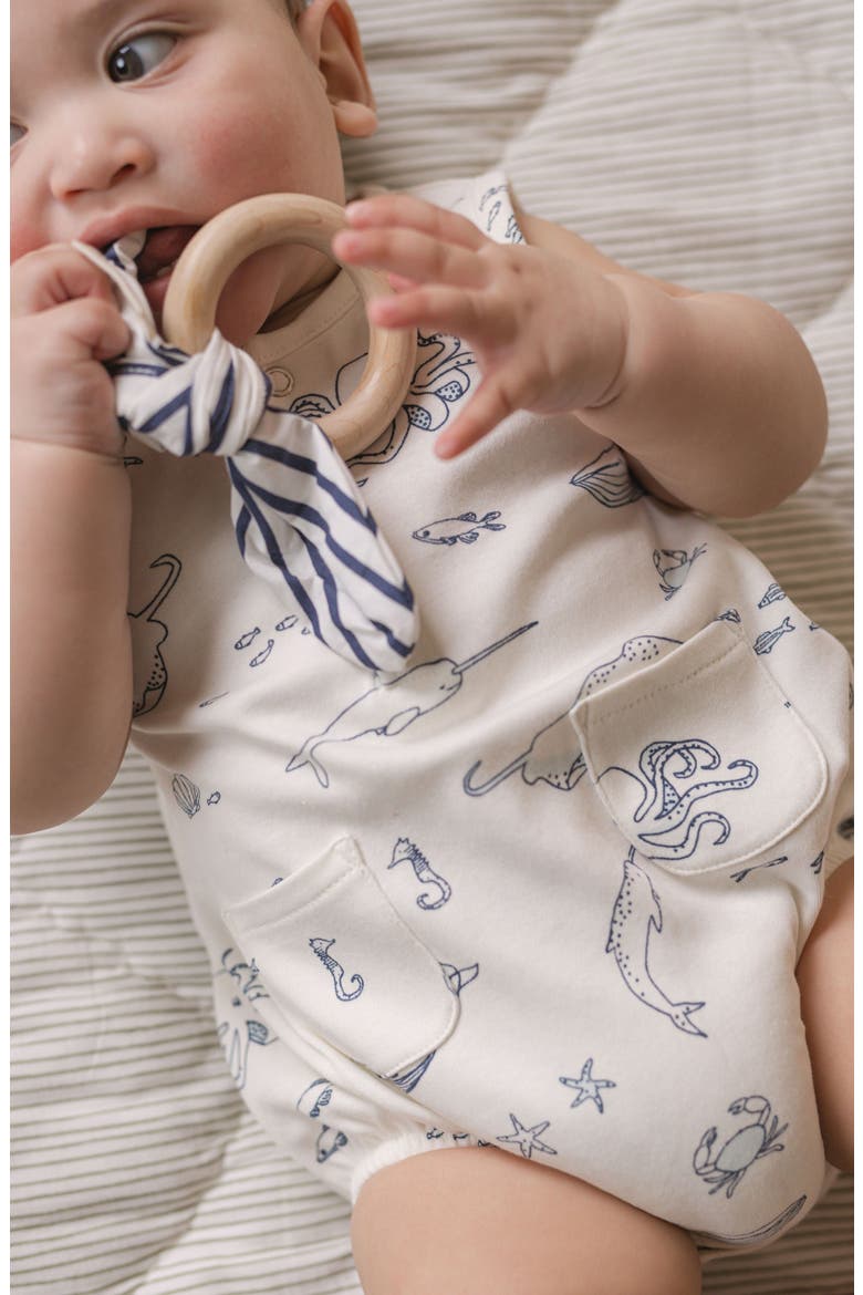 Sleeveless Organic Cotton Bodysuit, Alternate, color, LIFE AQUATIC