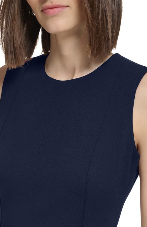 Calvin Klein Sleeveless Sheath Dress In Blue