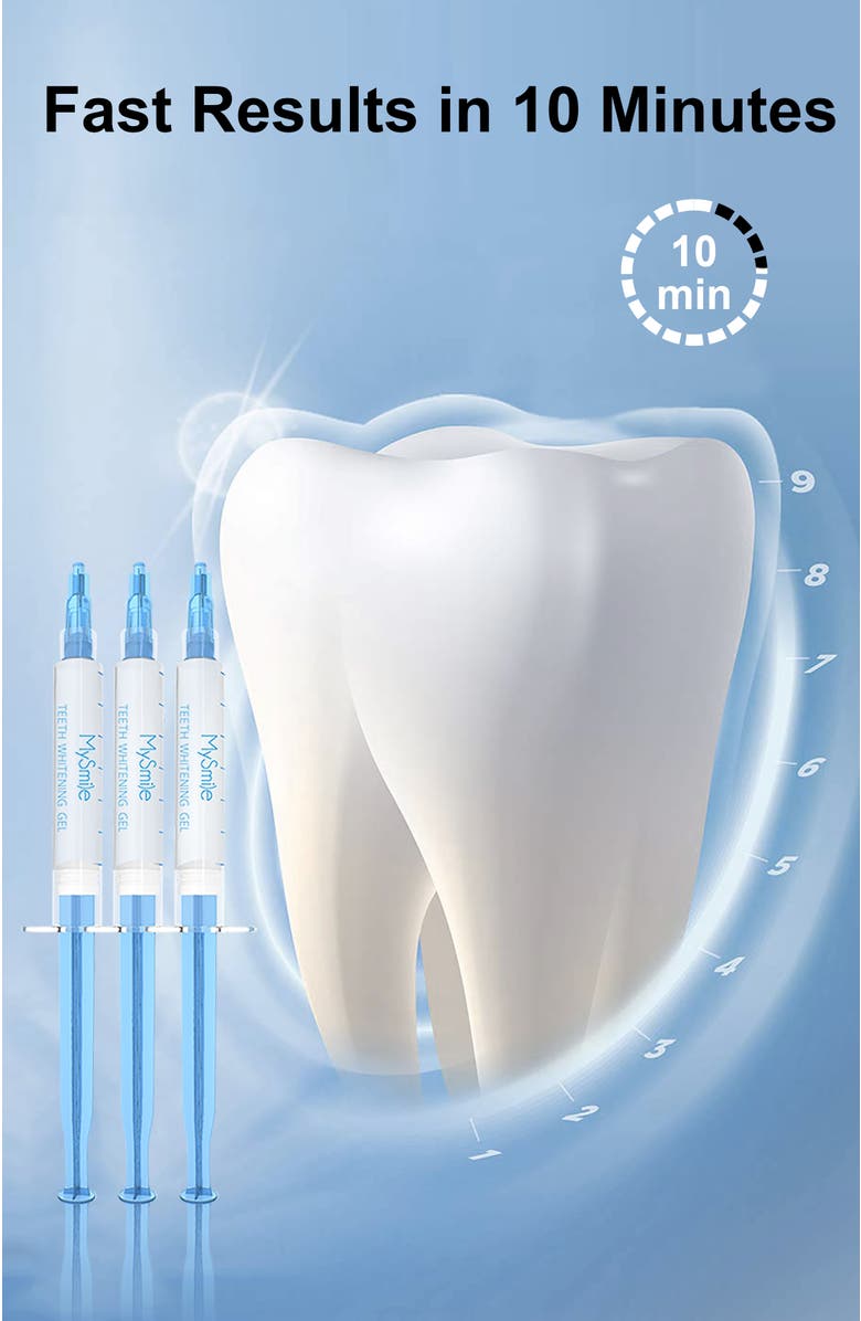 MySmile Teeth Whitening Gel Refill Pack, 3 Non-Sensitive Teeth Whitening Gel, Alternate, color, Clear