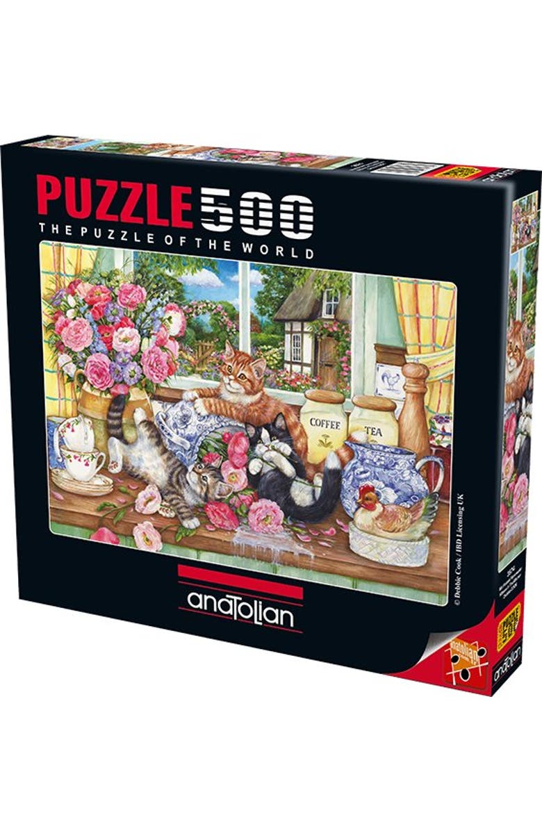 Anatolian Kittens in the Kitchen 500 piece Jigsaw Puzzle for Adults, Alternate, color, Multicolor