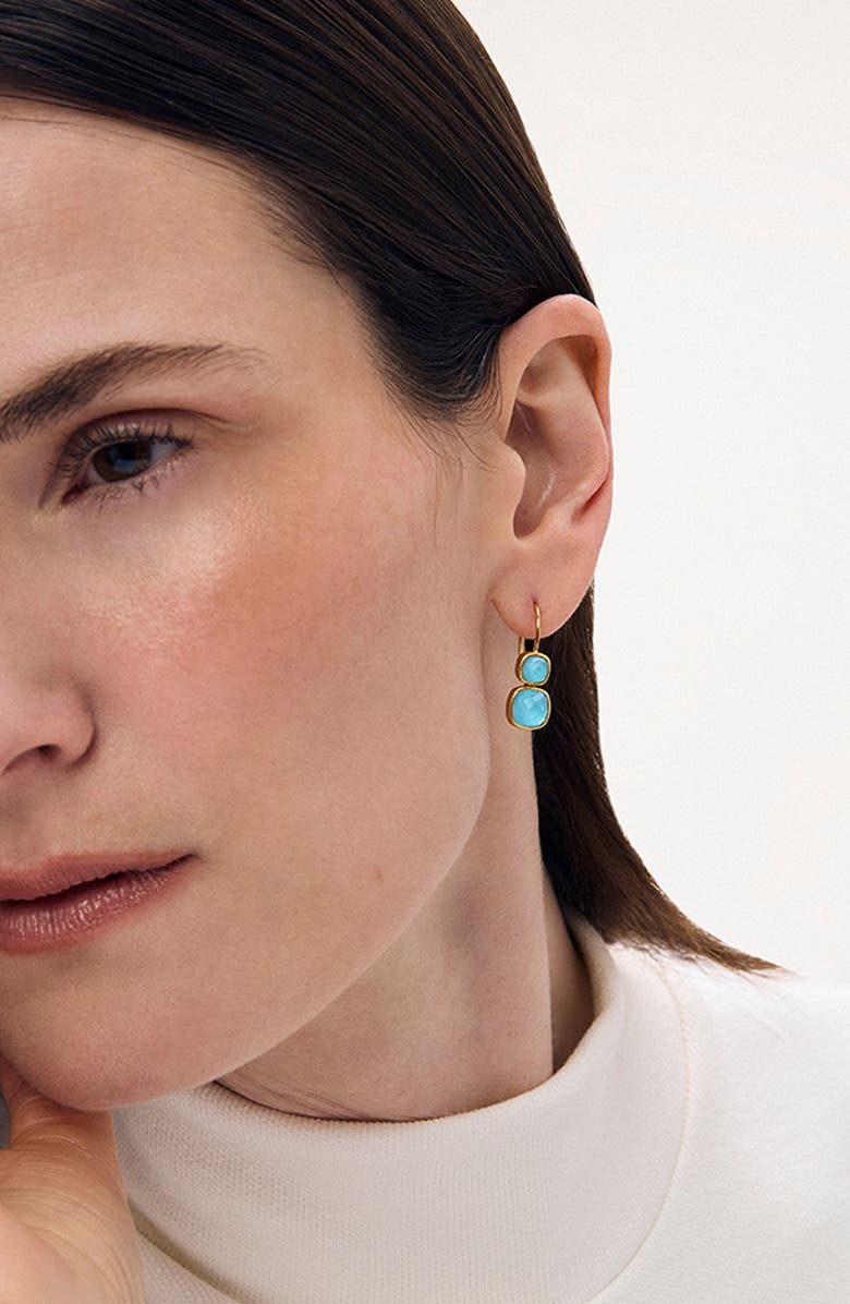 Dean Davidson Monterey Droplet Earrings, Alternate, color, Iridescent Turq/ Gold