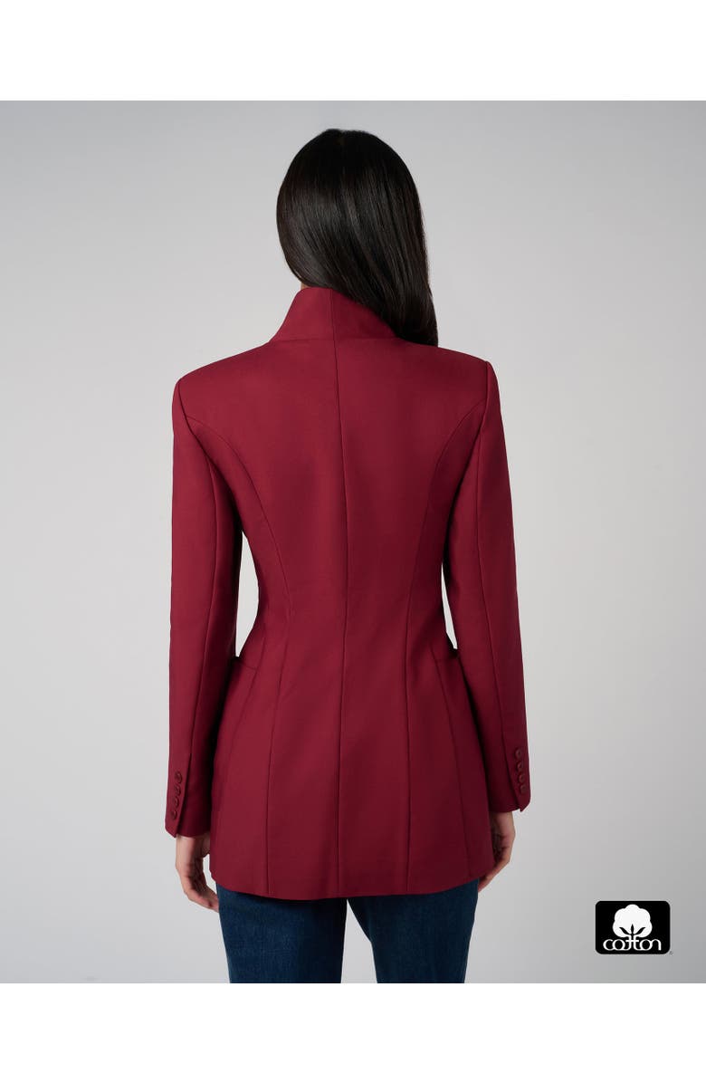 WeWoreWhat Hour Glass Blazer Jacket, Alternate, color, Dark Cherry
